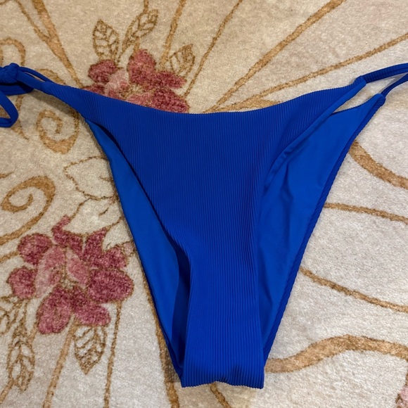 Berlook Royal Blue Tie-Side Bikini Bottom - Picture 2 of 5